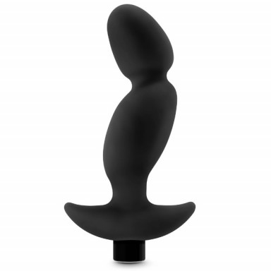 Черный анальный вибратор Silicone Vibrating Prostate Massager 04 - 16,5 см., фото