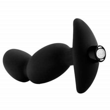 Черный анальный вибратор Silicone Vibrating Prostate Massager 04 - 16,5 см. фото 3