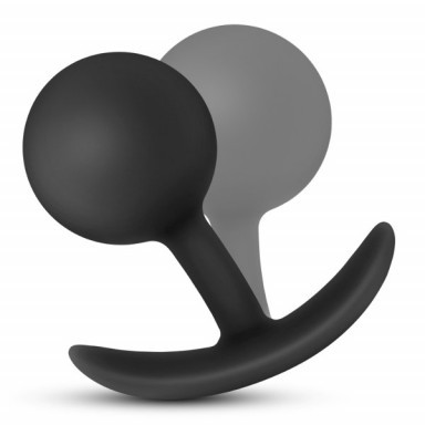Черная анальная пробка Silicone Vibra Plug - 8,9 см. фото 4