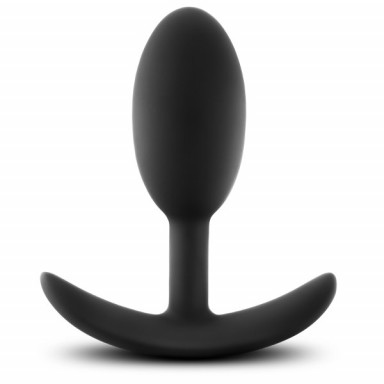 Черная анальная пробка Silicone Vibra Slim Plug Medium - 10,2 см., фото