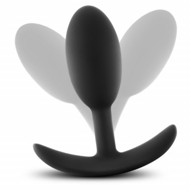 Черная анальная пробка Silicone Vibra Slim Plug Medium - 10,2 см. фото 4