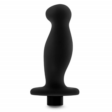 Черный анальный вибромассажёр Silicone Vibrating Prostate Massager 02 - 10,8 см., фото