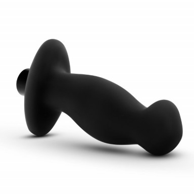 Черный анальный вибромассажёр Silicone Vibrating Prostate Massager 02 - 10,8 см. фото 6