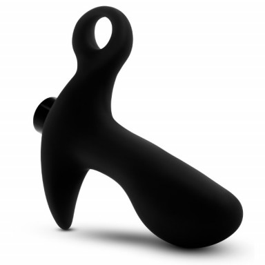 Черный анальный вибратор Silicone Vibrating Prostate Massager 01 - 10,8 см. фото 6