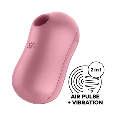 Розовый вакуум-волновой вибростимулятор Cotton Candy фото 7