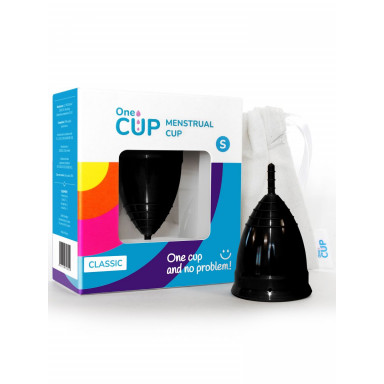 Черная менструальная чаша OneCUP Classic - размер S фото 2