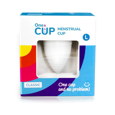 Белая менструальная чаша OneCUP Classic - размер L фото 5