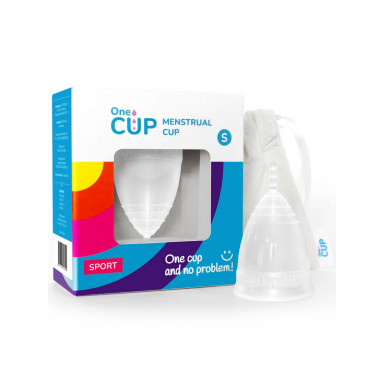 Прозрачная менструальная чаша OneCUP Sport - размер S фото 2