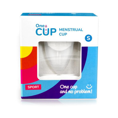 Прозрачная менструальная чаша OneCUP Sport - размер S фото 5