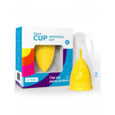 Желтая менструальная чаша OneCUP Classic - размер S фото 2