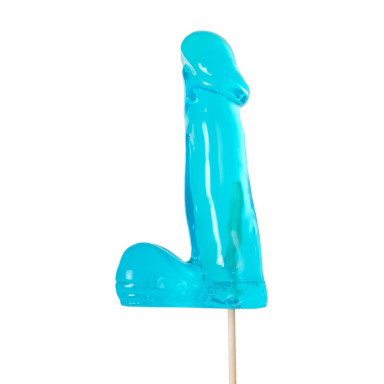 Голубой леденец в форме пениса со вкусом перечной мяты фото 2
