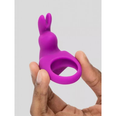 Фиолетовое эрекционное виброкольцо Happy Rabbit Cock Ring Kit фото 5