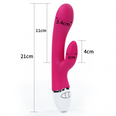 Розовый вибратор-кролик Dreamer Rechargeable Vibrator - 21 см. фото 3