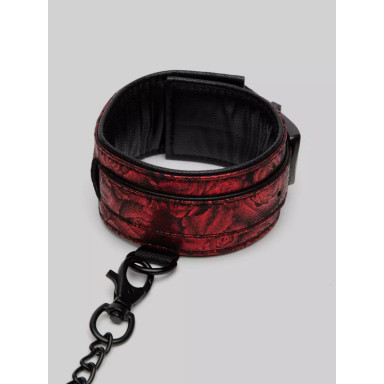 Красно-черные оковы Reversible Faux Leather Ankle Cuffs фото 2