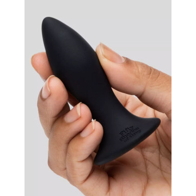 Черная анальная вибропробка Sensation Rechargeable Vibrating Butt Plug - 8,9 см. фото 3