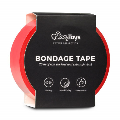 Красная лента для бондажа Easytoys Bondage Tape - 20 м. фото 2