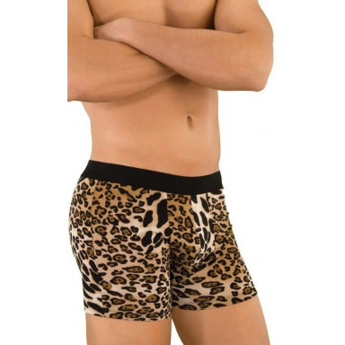 Мужские трусы-боксеры леопардовой расцветки, S-M, леопард, фото