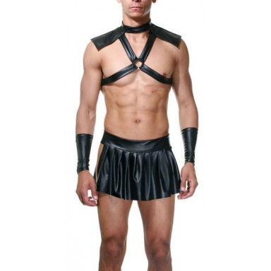 Эротический костюм гладиатора, L-XL, черный, фото