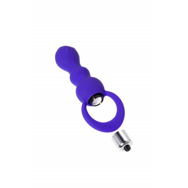 Фиолетовая анальная вибровтулка Curvy - 14 см. фото 5