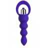 Фиолетовая анальная вибровтулка Twisty - 14 см., фото