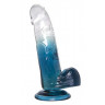 Прозрачно-синий фаллоимитатор Avy - 20 см., фото