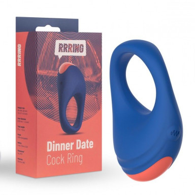 Синее эрекционное кольцо RRRING Dinner Date Cock Ring фото 2