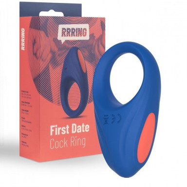 Синее эрекционное кольцо RRRING First Date Cock Ring фото 2