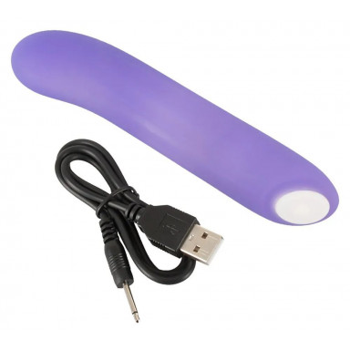 Фиолетовый мини-вибратор Flashing Mini Vibe - 15,2 см. фото 6