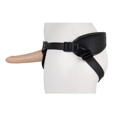 Пустотелый страпон Harness CLASSIC с бандажом - 15,5 см. фото 2