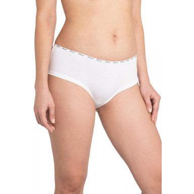 Трусы-шорты с узкой брендированной резинкой, XL, белый, фото