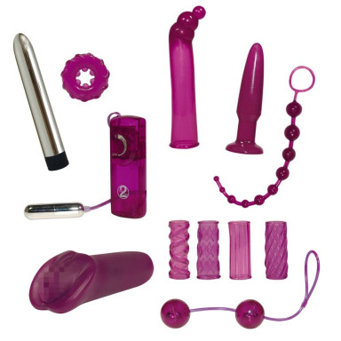 Фиолетовый эротический набор из 12 предметов Surprise Surprise Lovetoyset, фото