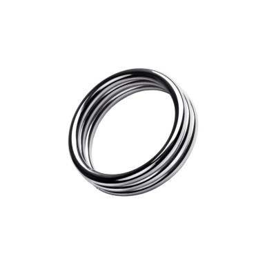 Металлическое эрекционное кольцо с рёбрышками размера L фото 2