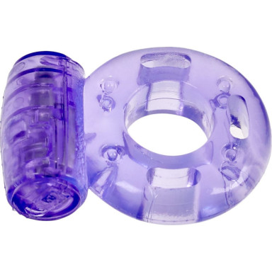 Фиолетовое эрекционное кольцо с вибрацией Ring Elastic Heart фото 5