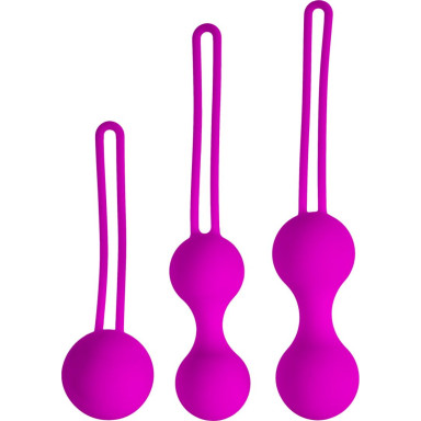 Набор лиловых вагинальных шариков Shrink Orbs фото 2