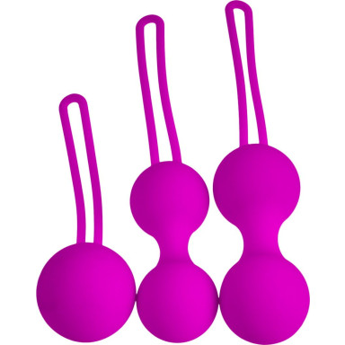 Набор лиловых вагинальных шариков Shrink Orbs фото 4