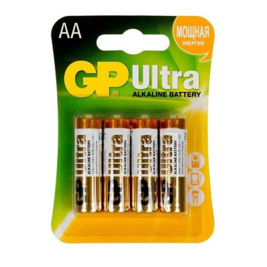 Батарейки алкалиновые GP Ultra Alkaline AA/LR6 - 4 шт., фото
