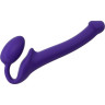 Фиолетовый безремневой страпон Silicone Bendable Strap-On - size S, фото