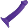 Фиолетовый фаллоимитатор-насадка Strap-On-Me Dildo Dual Density size M - 18 см., фото