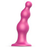 Розовая насадка Strap-On-Me Dildo Plug Beads size S, фото
