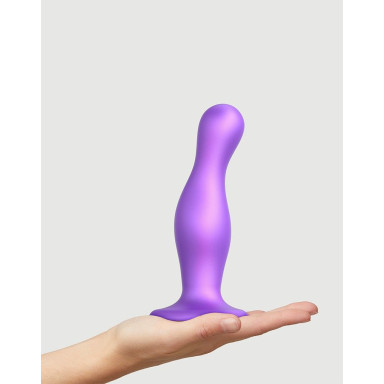 Фиолетовая насадка Strap-On-Me Dildo Plug Curvy size L фото 3