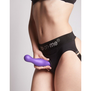 Фиолетовая насадка Strap-On-Me Dildo Plug Curvy size L фото 4