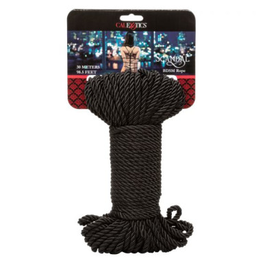 Черная веревка для шибари BDSM Rope - 30 м. фото 2