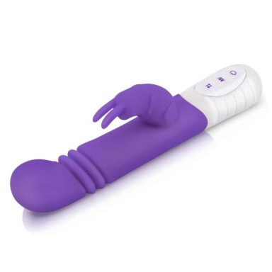 Фиолетовый массажер для G-точки Slim Shaft thrusting G-spot Rabbit - 23 см., фото