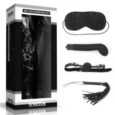 БДСМ-набор Deluxe Bondage Kit: маска, вибратор, кляп, плётка фото 4