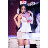 Оригинальный костюм медсестры, L-XL, белый, красный, фото