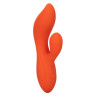 Оранжевый вибратор-кролик Liquid Silicone Dual Teaser, фото
