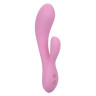 Розовый ультрагибкий вибратор-кролик Zoie - 17,75 см., фото