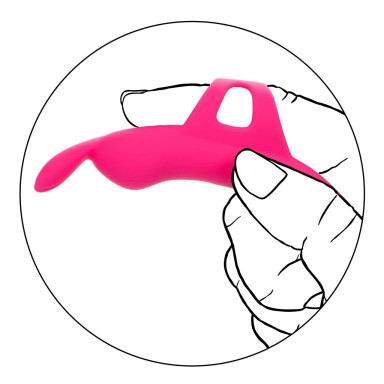 Розовый вибромассажер на палец The Flirty Vibe - 10 см. фото 7