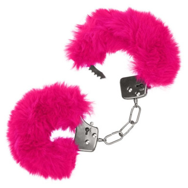 Металлические наручники с розовым мехом Ultra Fluffy Furry Cuffs, фото
