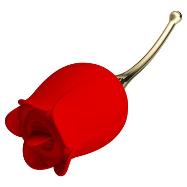 Красный клиторальный вибромассажёр Rose Lover, фото